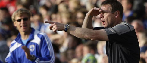 Stuart Pearce supervised England's victory over Finland in their opening match of the UEFA European Under-21 Championship.